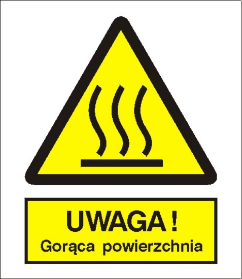 Ostrzeżenie przed gorącą powierzchnią